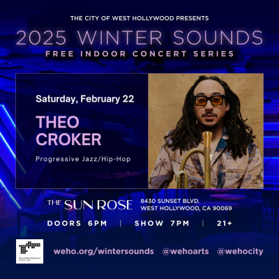 Theo Croker at West Hollywood Winter Sounds Series at The Sun Rose - event poster Theo Croker at West Hollywood Winter Sounds Series at The Sun Rose