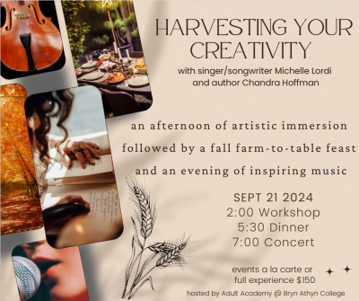 Harvesting Your Creativity at Montco Jazz Fest at Bryn Athyn College