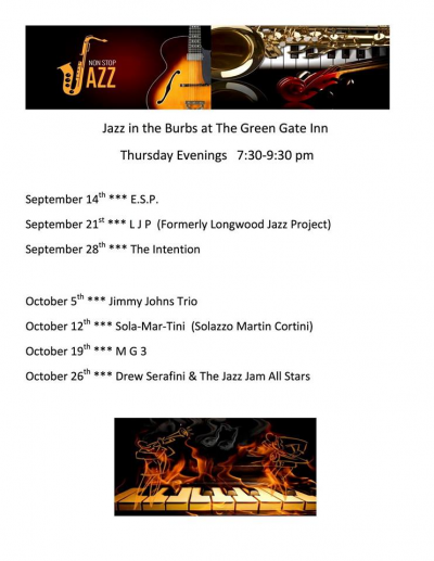 Jazz In The Burbs At The Green Gate Inn at Green Gate Inn