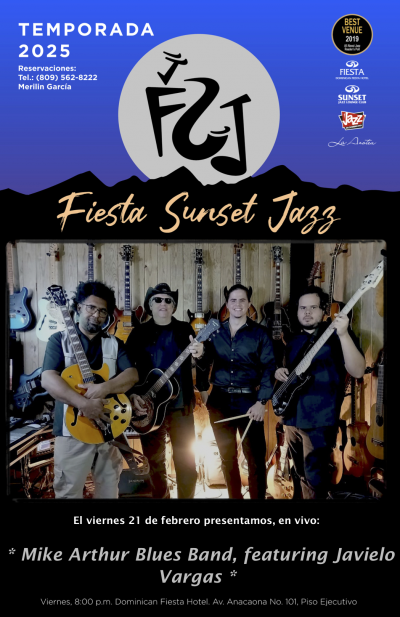 Mike Arthur Blues Band feat. Javielo Vargas at Fiesta Sunset Jazz