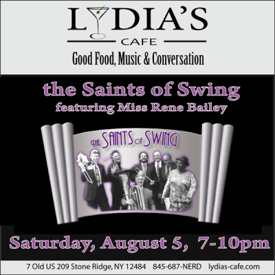 Saints Of Swing Featuring Miss Rene Bailey at Live At Lydia's at Lydia's Cafe - event poster Saints Of Swing Featuring Miss Rene Bailey at Live At Lydia's at Lydia's Cafe