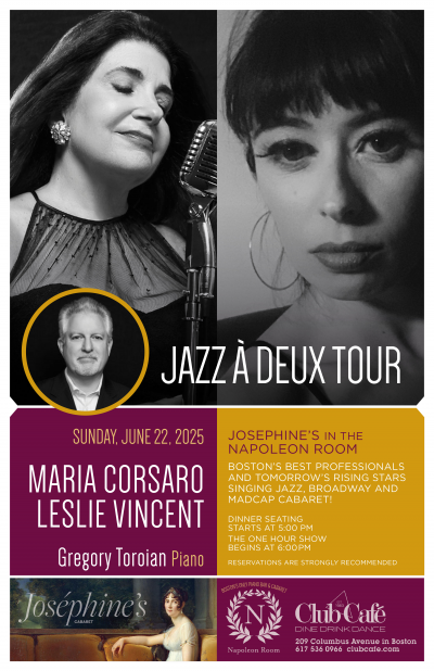 Maria Corsaro & Leslie Vincent: Jazz à Deux Tour at Club Cafe