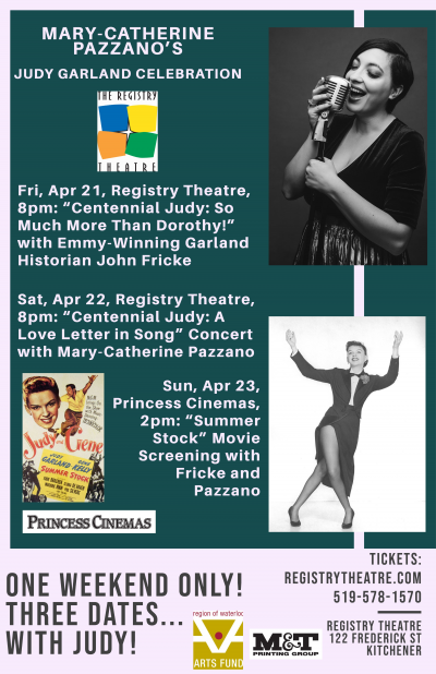 Centennial Judy Garland: A Love Letter In Song With Mary-catherine Pazzano  at The Registry Theatre