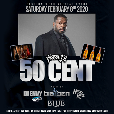 50 Cent Live At Blue Midtown 2020 at Blue Midtown - event poster 50 Cent Live At Blue Midtown 2020 at Blue Midtown