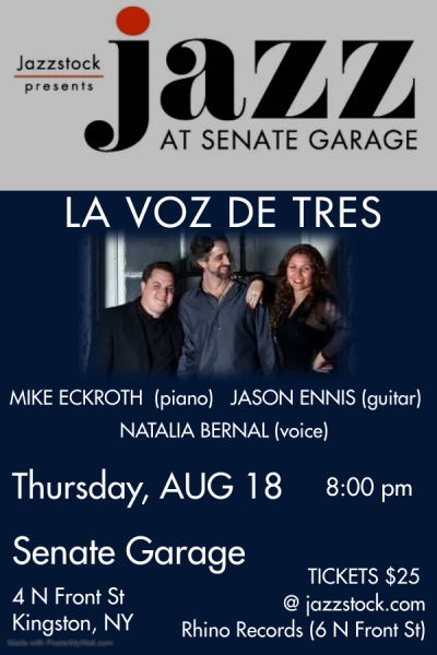 La Voz De Tres (the Voice Of 3) at Jazzstock Festival Presents Jazz At Senate Garage at Senate Garage