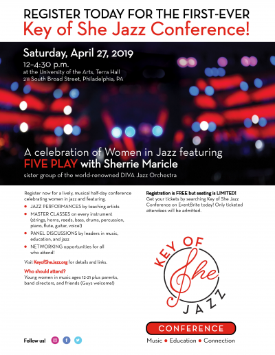 Key Of She Jazz Conference at The University Of The Arts - Terra Hall - event poster Key Of She Jazz Conference at The University Of The Arts - Terra Hall