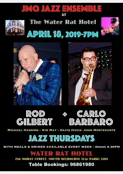 Rod Gilbert With JMQ Jazz Ensemble at The Water Rat Hotel