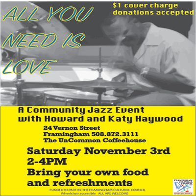 Music For The Community - An Afternoon Of Jazz With Howard And Katy Haywood at Uncommon Coffeehouse
