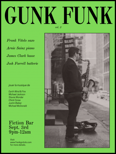 Gunk Funk at Fiction Bar/Cafe - event poster Gunk Funk at Fiction Bar/Cafe