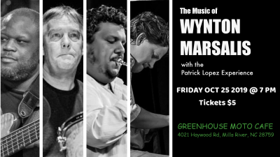 The Music Of Wynton Marsalis at Greenhouse Moto Cafe - event poster The Music Of Wynton Marsalis at Greenhouse Moto Cafe