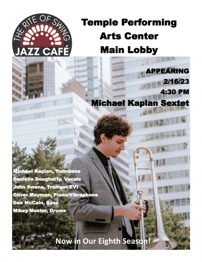 Michael Kaplan Sextet at Temple Performing Arts Center - event poster Michael Kaplan Sextet at Temple Performing Arts Center