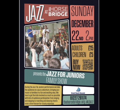 Jazz At The Horsebridge: Jazz For Juniors Family Show at The Horsebridge Arts Centre - event poster Jazz At The Horsebridge: Jazz For Juniors Family Show at The Horsebridge Arts Centre