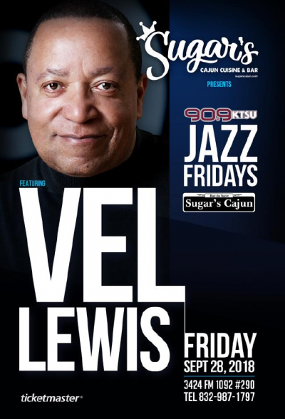 Vel Lewis at Sugar's Cajun Cuisine & Bar - event poster Vel Lewis at Sugar's Cajun Cuisine & Bar