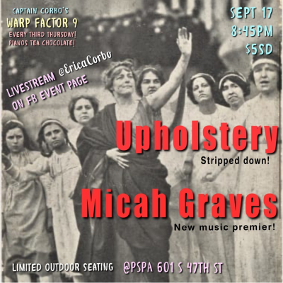 Warp Factor 9 Livestream: Upholstery/micah Graves at The Philadelphia Suzuki Piano Academy