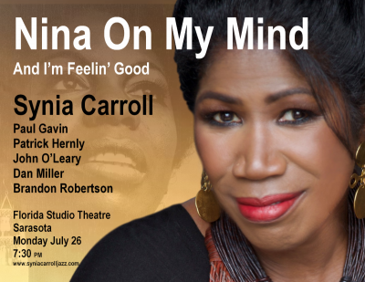 Synia Carroll at Court Cabaret - Florida Studio Theatre - event poster Synia Carroll at Court Cabaret - Florida Studio Theatre