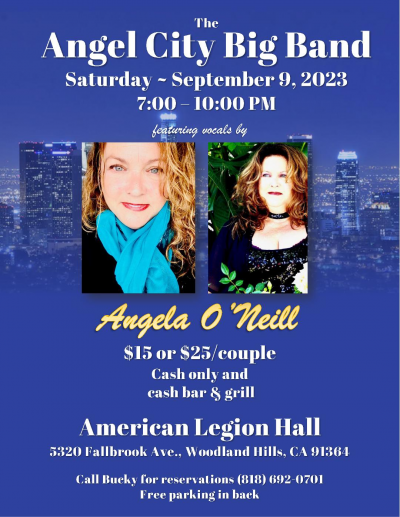 Angel City Big Band W Guest Angela O'neill at American Legion Hall Woodland Hills