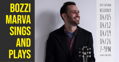 Bozzi Marva Sings And Plays at Bite Flatiron - event poster Bozzi Marva Sings And Plays at Bite Flatiron