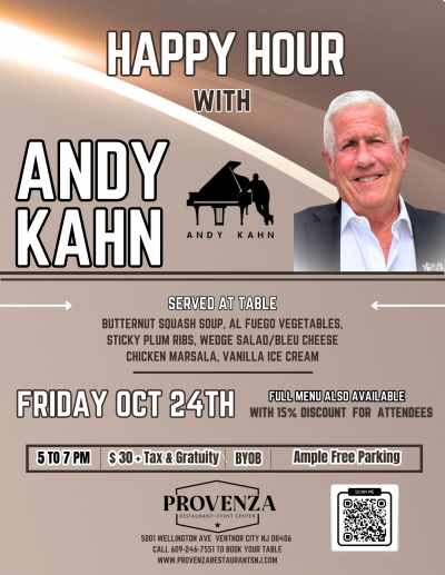Andy Kahn at Provenza Restaurant & Event Center - event poster Andy Kahn at Provenza Restaurant & Event Center