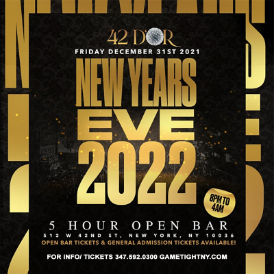 42 D'or Formerly Playboy Club Nyc New Years Eve Nye 2022 at 42 D'or - event poster 42 D'or Formerly Playboy Club Nyc New Years Eve Nye 2022 at 42 D'or