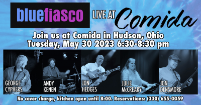 Blue Fiasco at Comida Hudson - event poster Blue Fiasco at Comida Hudson