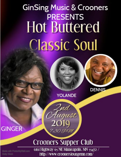 Ginger Commodore, Yolande Bruce, Dennis Spears at Crooners Supper Club