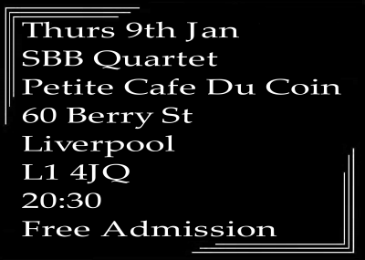 Jazz In Liverpool - Speakeasy Bootleg Band Quartet At Petit Cafe Du Coin at Petit Cafe Du Coin