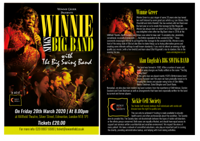 Winnie Sings Big Band  at Millfield Theatre