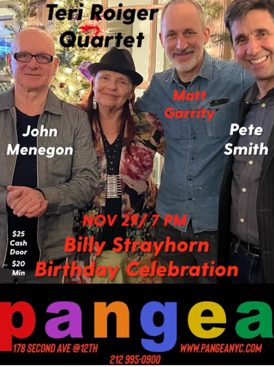 Teri Roiger Celebrates The Music Of Billy Strayhorn On His Birthday! at Pangea