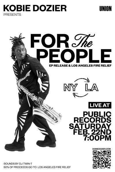 For The People Ep Release/relief Concert at Public Records - event poster For The People Ep Release/relief Concert at Public Records