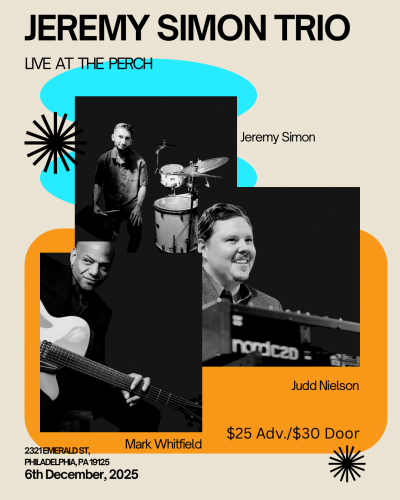 Jeremy Simon Trio at The Perch - event poster Jeremy Simon Trio at The Perch