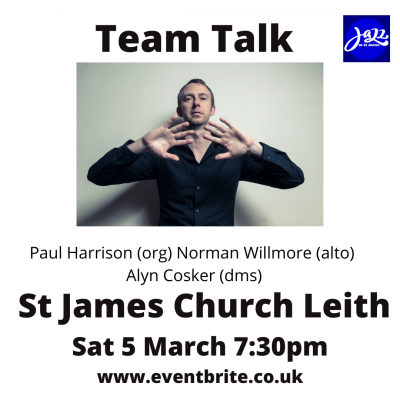Team Talk at St James Scottish Episcopal Church - event poster Team Talk at St James Scottish Episcopal Church
