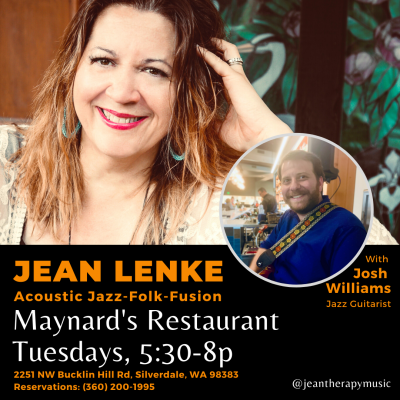 Jean Lenke & Josh Williams ~ Dinner Jazz At Maynard's at Maynard's Restaurant In Silverdale - event poster Jean Lenke & Josh Williams ~ Dinner Jazz At Maynard's at Maynard's Restaurant In Silverdale