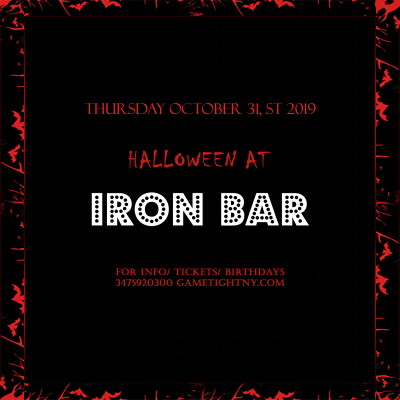 Iron Bar Halloween Party 2019 Only $15 at Iron Bar & Lounge - event poster Iron Bar Halloween Party 2019 Only $15 at Iron Bar & Lounge