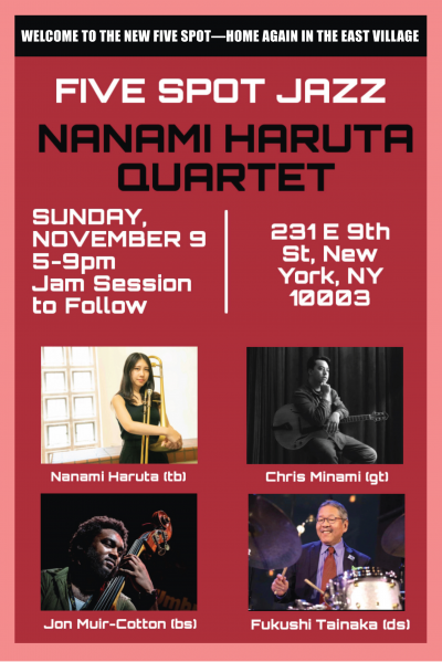 Nanami Haruta Quartet at Five Spot Jazz