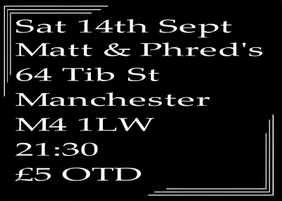 Speakeasy Bootleg Band At Matt & Phreds Sat 14th Sept at Matt and Phreds
