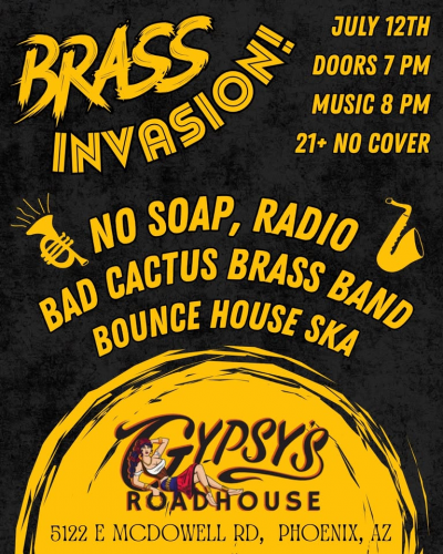 No Soap, Radio at Gypsy's Roadhouse - event poster No Soap, Radio at Gypsy's Roadhouse