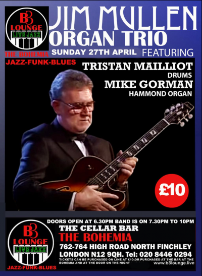 Jim Mullen Organ Trio at B3 Lounge The Cellar Bar The Bohemia