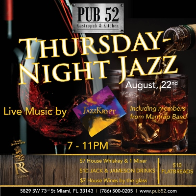 JazzKrypt at Pub 52 Gastropub + Kitchen