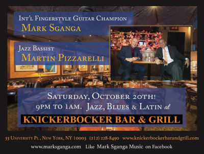 Sganga / Pizzarelli: Jazz, Blues & Latin! at Knickerbocker Bar & Grill - event poster Sganga / Pizzarelli: Jazz, Blues & Latin! at Knickerbocker Bar & Grill