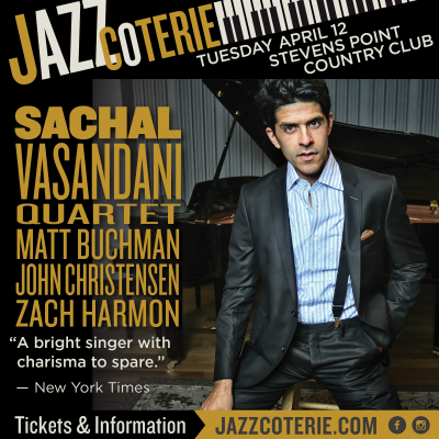 Sachal Vasandani Quartet at Jazz Coterie at Stevens Point Country Club