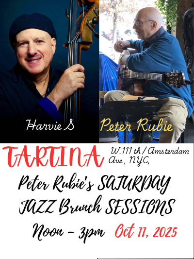 Peter Rubie's Saturday Tartina Jazz Brunch Sessions at Tartina Restaurant
