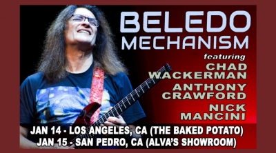 Beledo Mechanism Featuring Chad Wackerman at Alva's Showroom - event poster Beledo Mechanism Featuring Chad Wackerman at Alva's Showroom