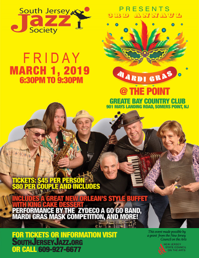 3rd Annual Mardi Gras Celebration at Greate Bay Country Club
