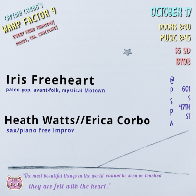 Warp Factor 9: Iris Freeheart/heath Watts, Erica Corbo at The Philadelphia Suzuki Piano Academy