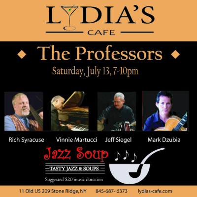 The Professors at Lydia's Cafe - event poster The Professors at Lydia's Cafe