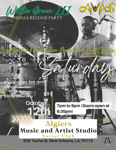Willie Green Iii Single Release Party at Algiers Music And Arts Studio