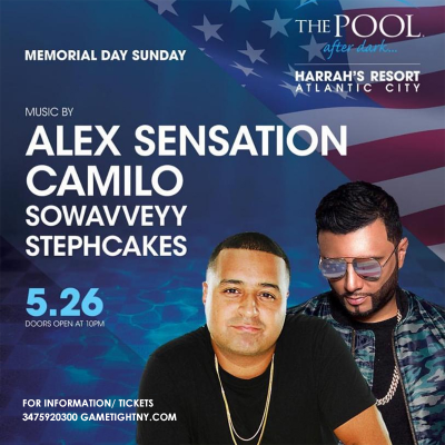 Memorial Day Weekend Atlantic City Harrahs Pool Party 2019 at The Pool After Dark - event poster Memorial Day Weekend Atlantic City Harrahs Pool Party 2019 at The Pool After Dark