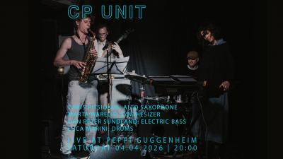 Cp Unit at Peppi Guggenheim - event poster Cp Unit at Peppi Guggenheim