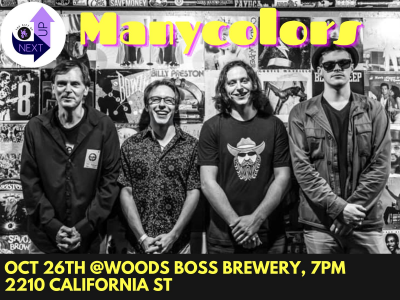 Gift of Jazz presents Nextup: Manycolors at Woods Boss Brewing