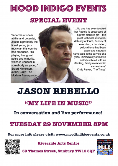Jason Rebello - My Life In Music at Riverside Arts Centre